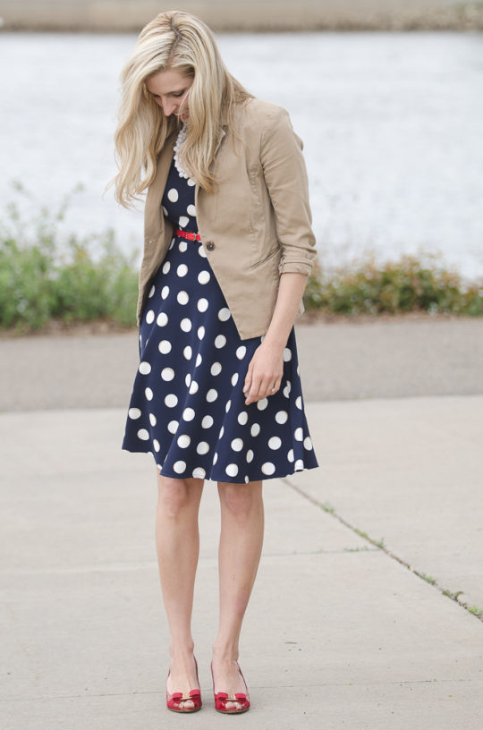 Dress Barn Polka-Dot Dress