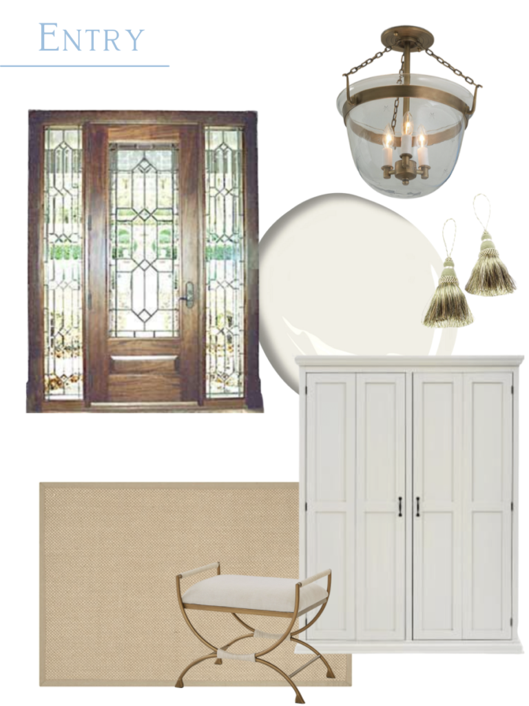 Vision Board for Entryway of a Colonial Style Home