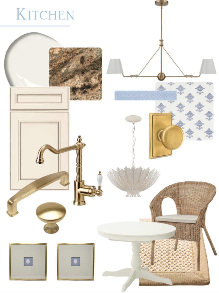 Vision Board for Kitchen of a Colonial Style Home